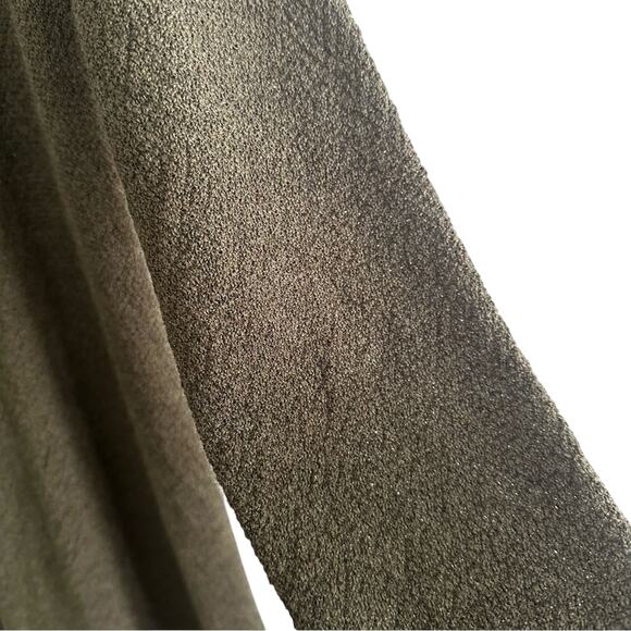 Eileen Fisher Green Open Front Drape Cardigan - Olive Green - Size S - Picture 6 of 6